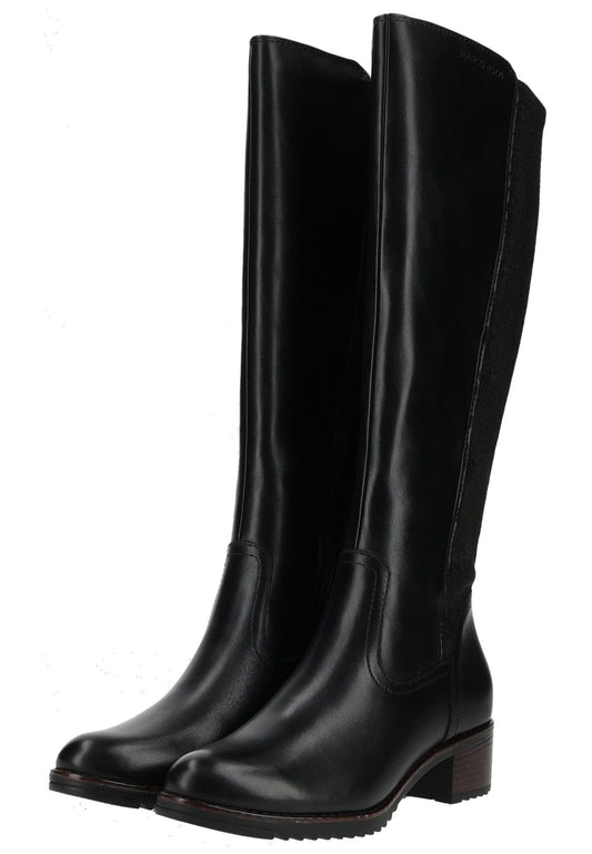 Marco Tozzi Stiefel Leder/Textil Schwarz