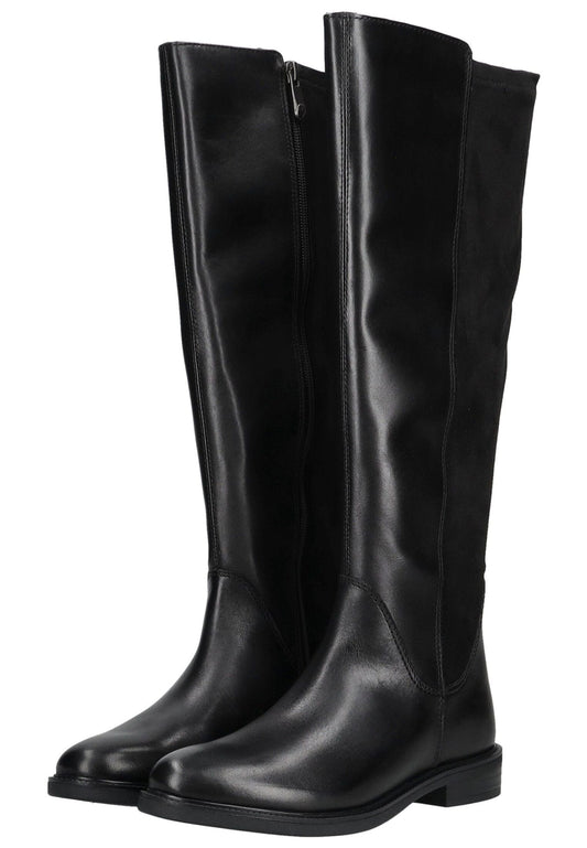 Marco Tozzi Stiefel Leder/Textil Schwarz Warmfutter