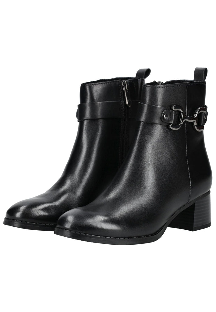 Marco Tozzi Stiefelette Leder Schwarz Warmfutter