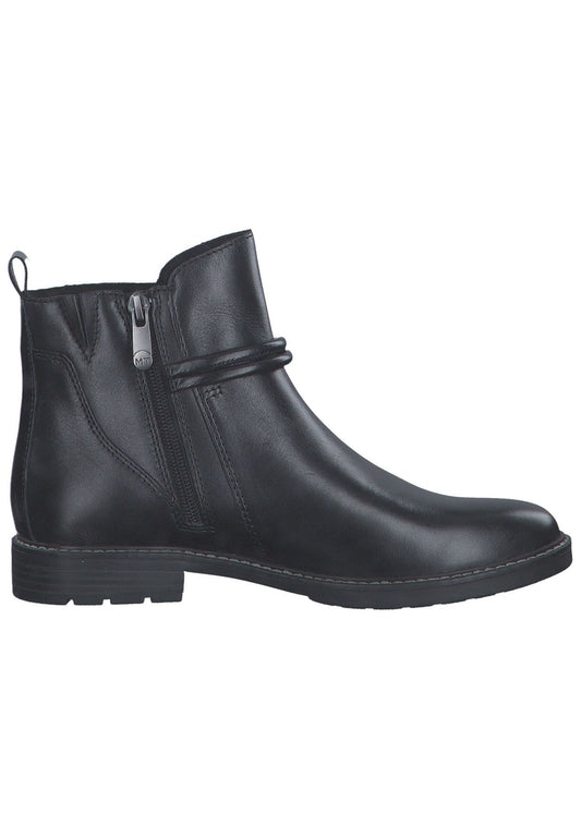 Marco Tozzi Stiefelette Leder/Textil Schwarz