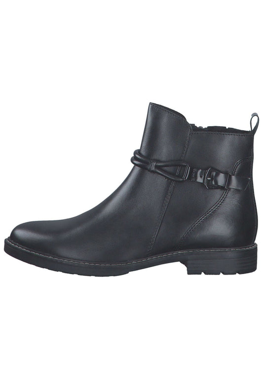 Marco Tozzi Stiefelette Leder/Textil Schwarz