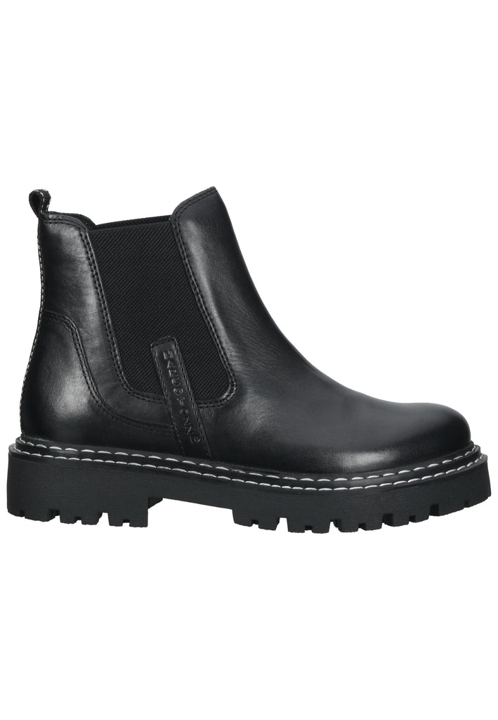 Marco Tozzi Stiefelette Leder/Textil Schwarz Warmfutter