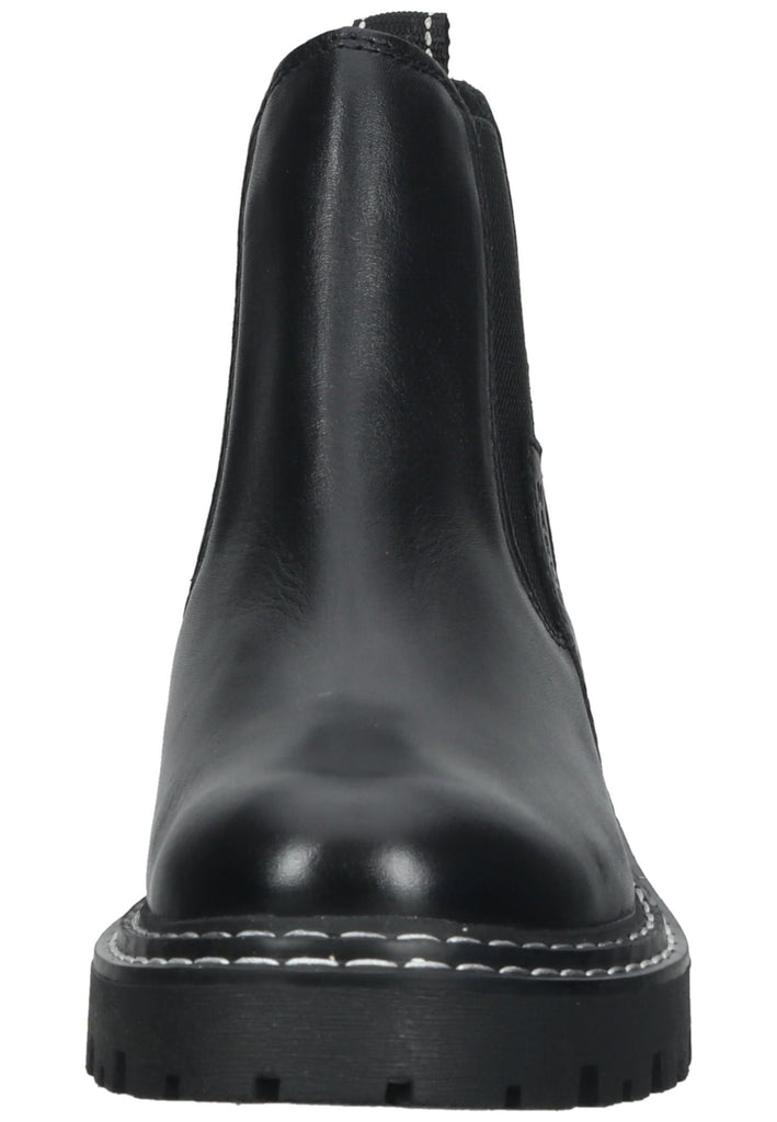 Marco Tozzi Stiefelette Leder/Textil Schwarz Warmfutter