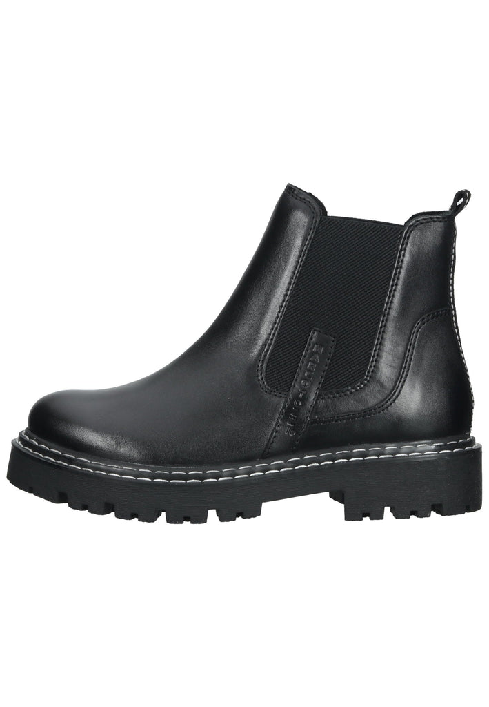 Marco Tozzi Stiefelette Leder/Textil Schwarz Warmfutter