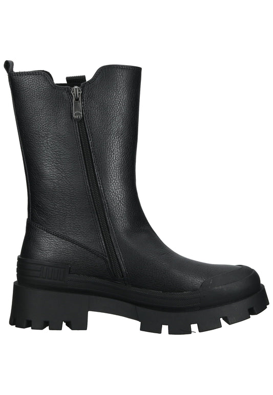 Marco Tozzi Stiefelette Lederimitat Schwarz