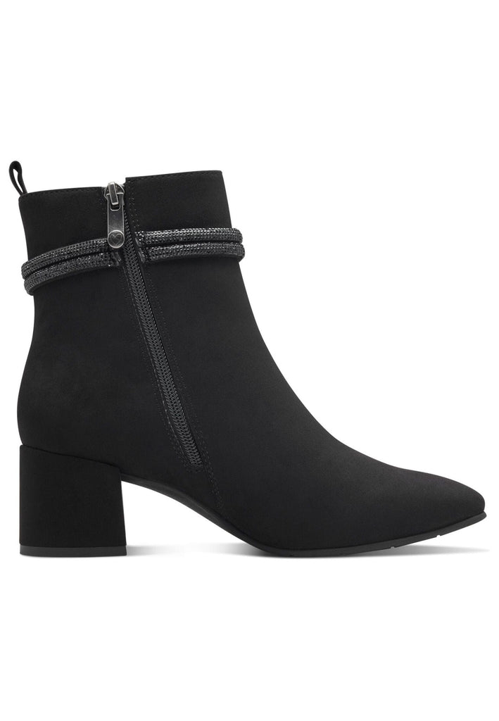 Marco Tozzi Stiefelette Lederimitat Schwarz Warmfutter