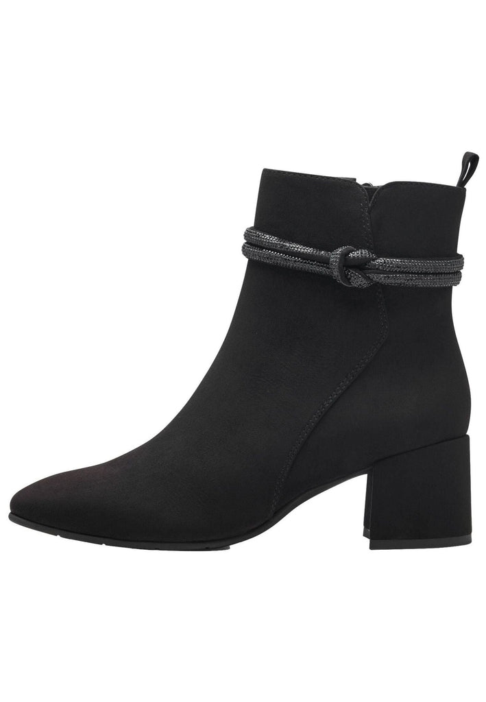 Marco Tozzi Stiefelette Lederimitat Schwarz Warmfutter