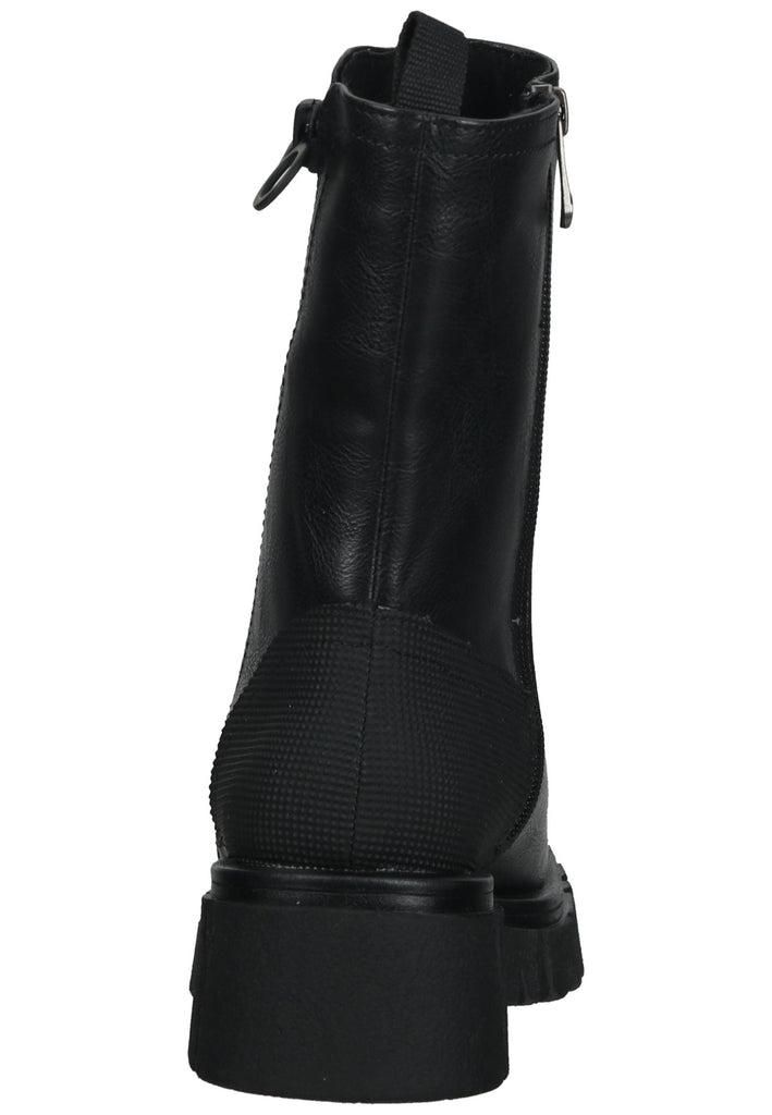 Marco Tozzi Stiefelette Lederimitat Schwarz Warmfutter