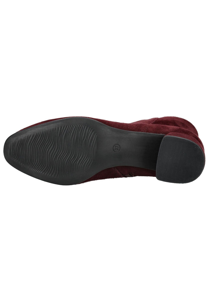 Marco Tozzi Stiefelette Veloursleder Dunkelrot Warmfutter