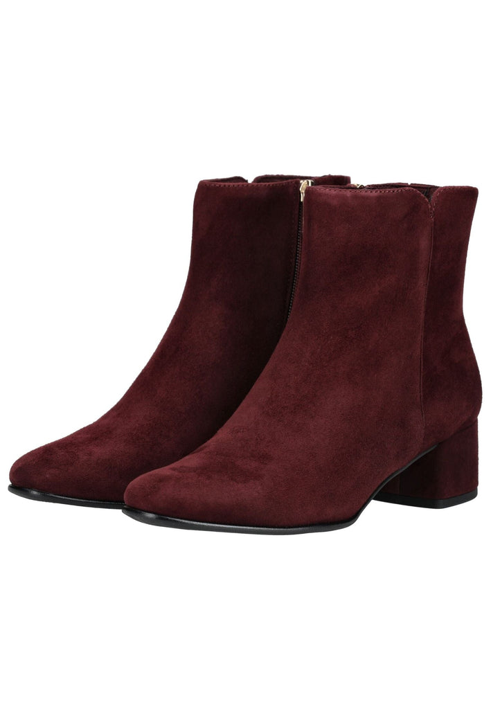 Marco Tozzi Stiefelette Veloursleder Dunkelrot Warmfutter