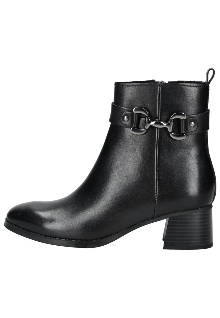 Stiefeletten Marco Tozzi Stiefelette Leder Schwarz Warmfutter