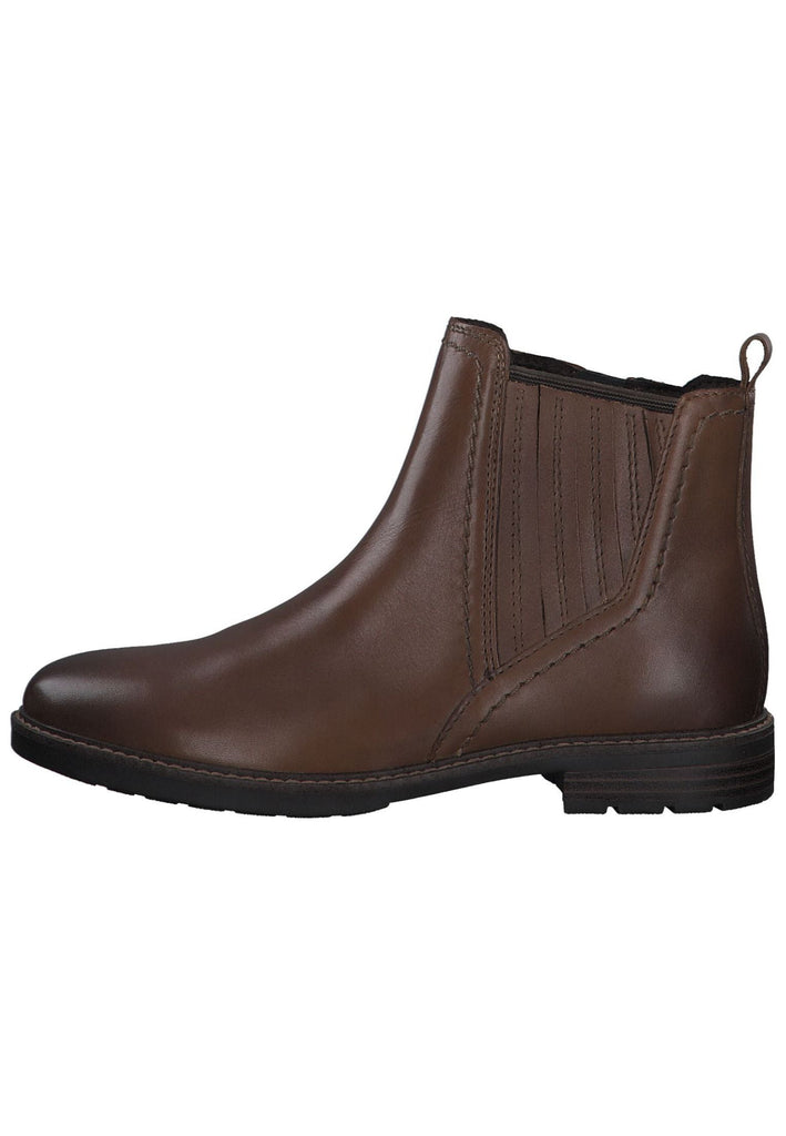 Stiefeletten Marco Tozzi Stiefelette Leder/Textil Cognac