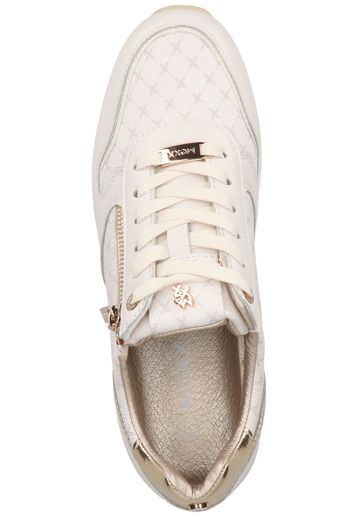 Mexx Sneaker Lederimitat Weiß/Gold