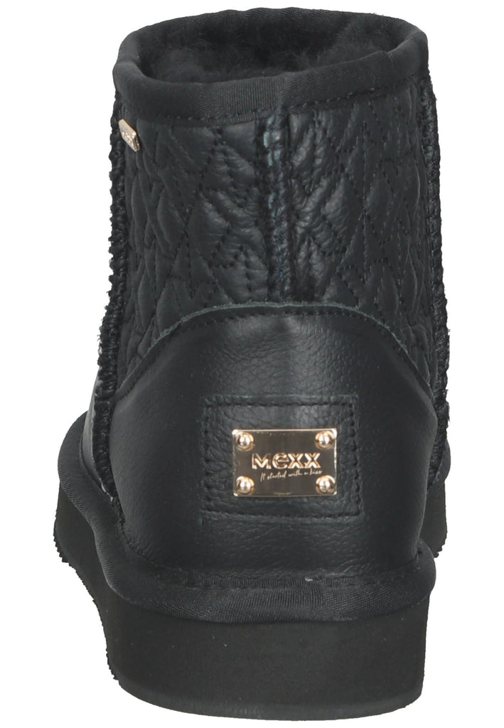 Mexx Stiefelette Leder Schwarz Warmfutter