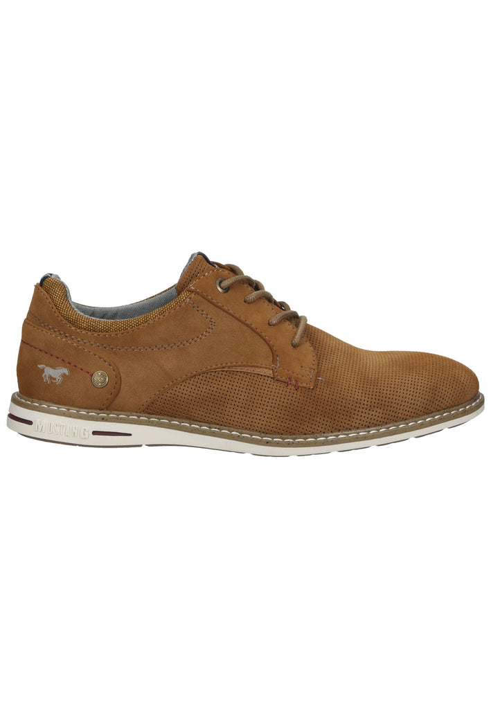Mustang Halbschuhe Lederimitat Cognac