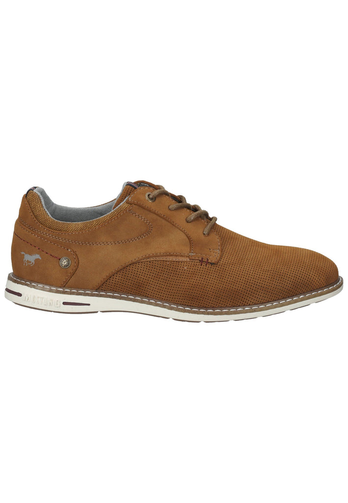 Mustang Halbschuhe Lederimitat Cognac