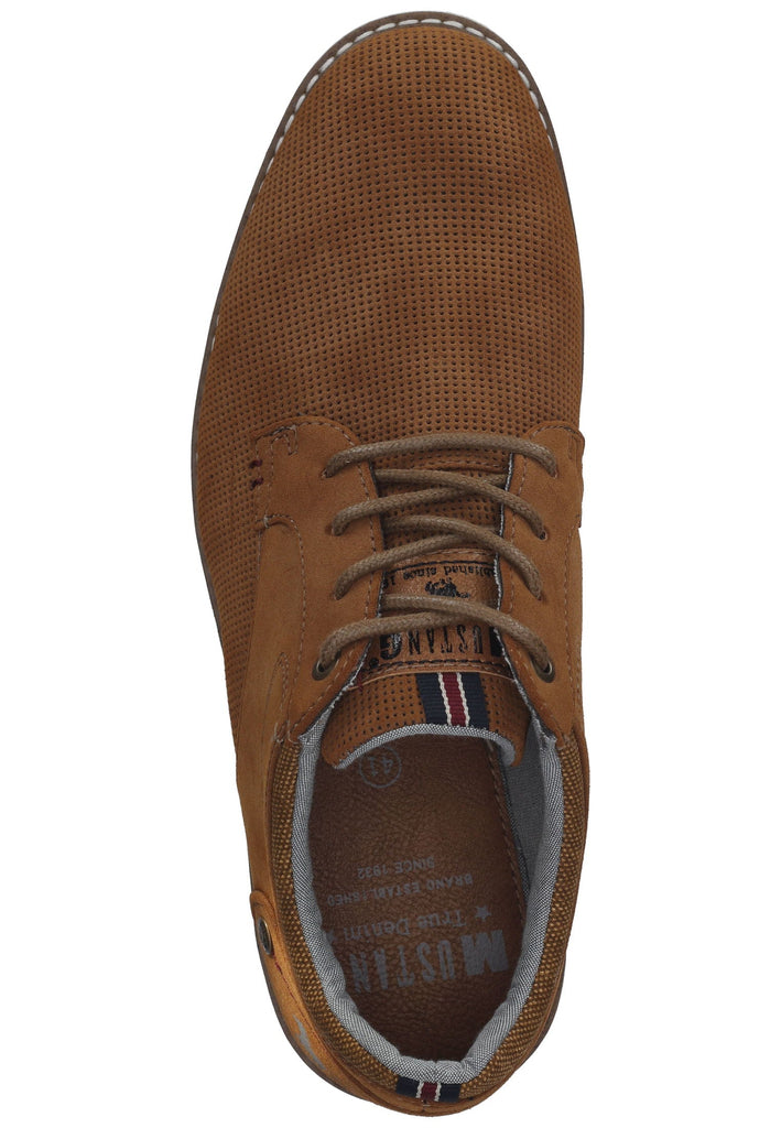 Mustang Halbschuhe Lederimitat Cognac