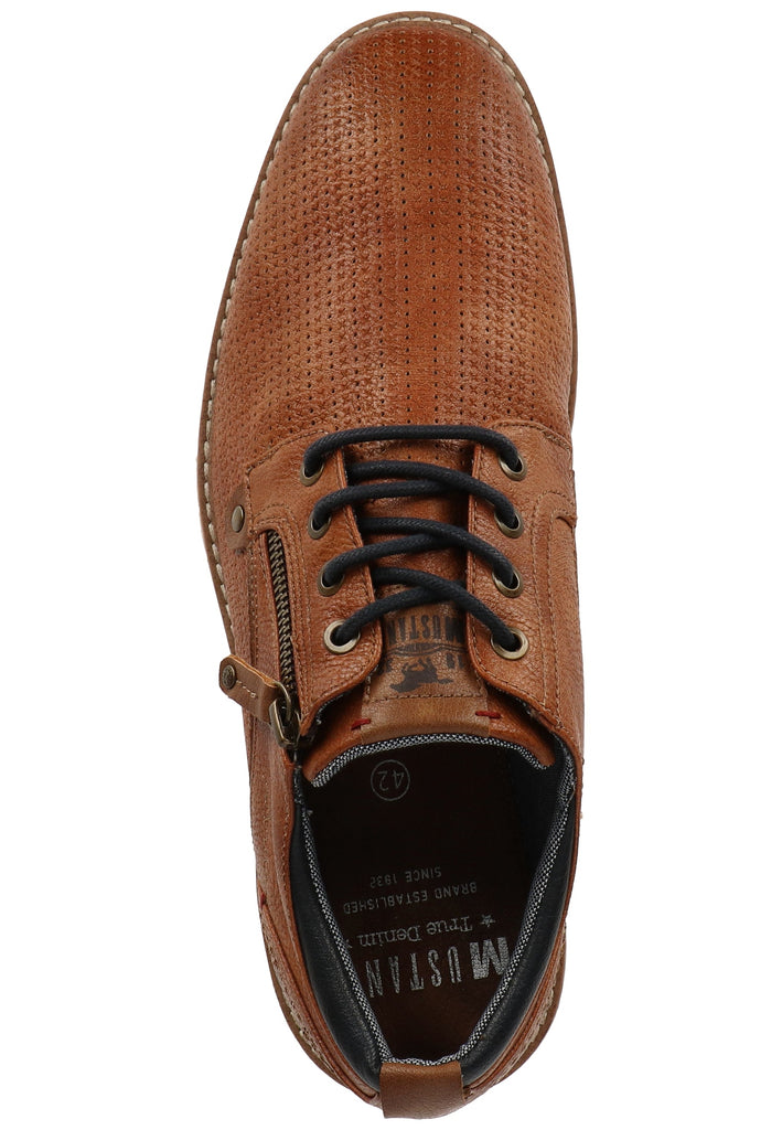 Mustang Halbschuhe Lederimitat Cognac