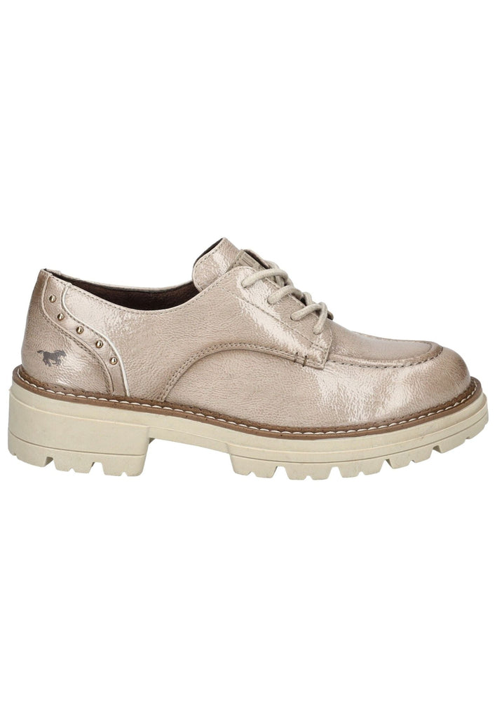 Mustang Halbschuhe Lederimitat Taupe