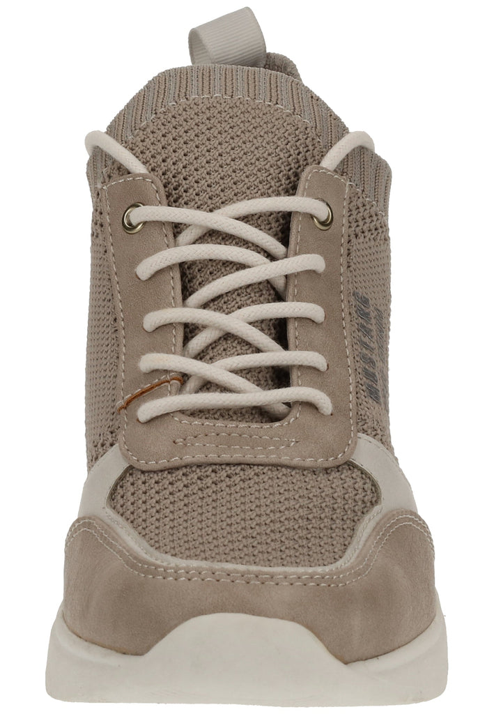 Mustang Halbschuhe Lederimitat/Textil Beige