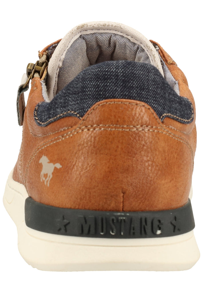 Mustang Halbschuhe Lederimitat/Textil Cognac
