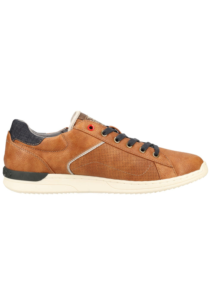Mustang Halbschuhe Lederimitat/Textil Cognac