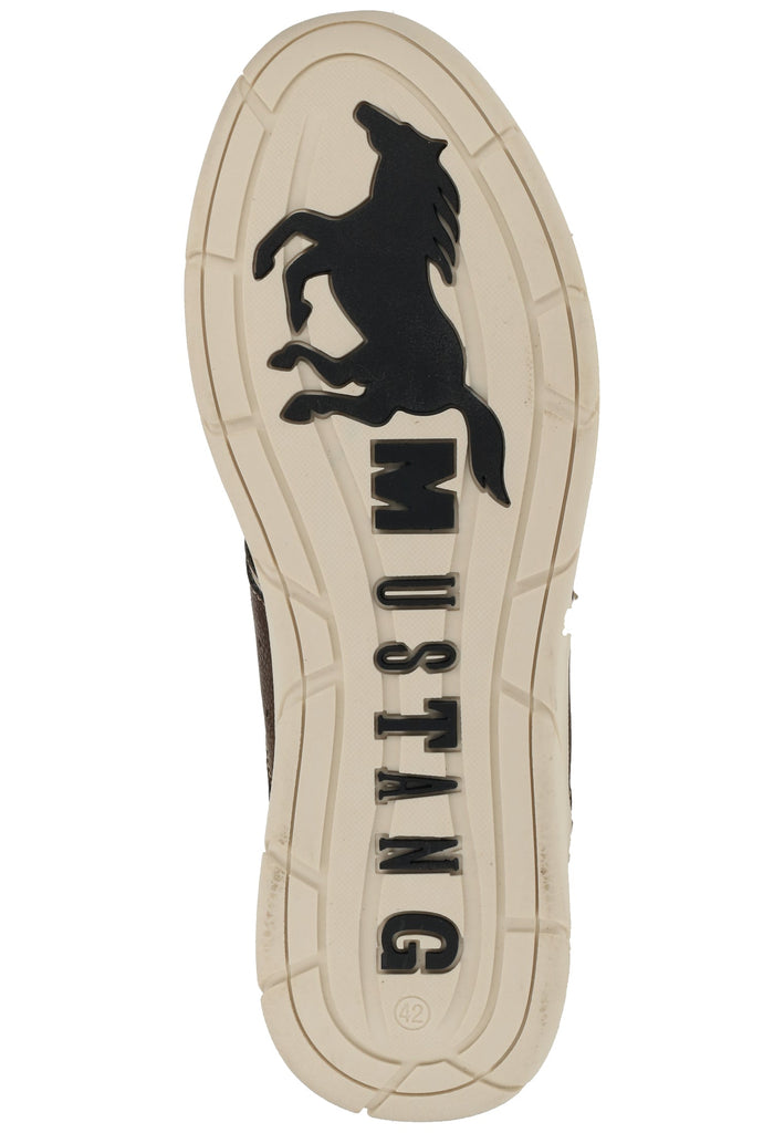 Mustang Halbschuhe Lederimitat/Textil Dunkelbraun