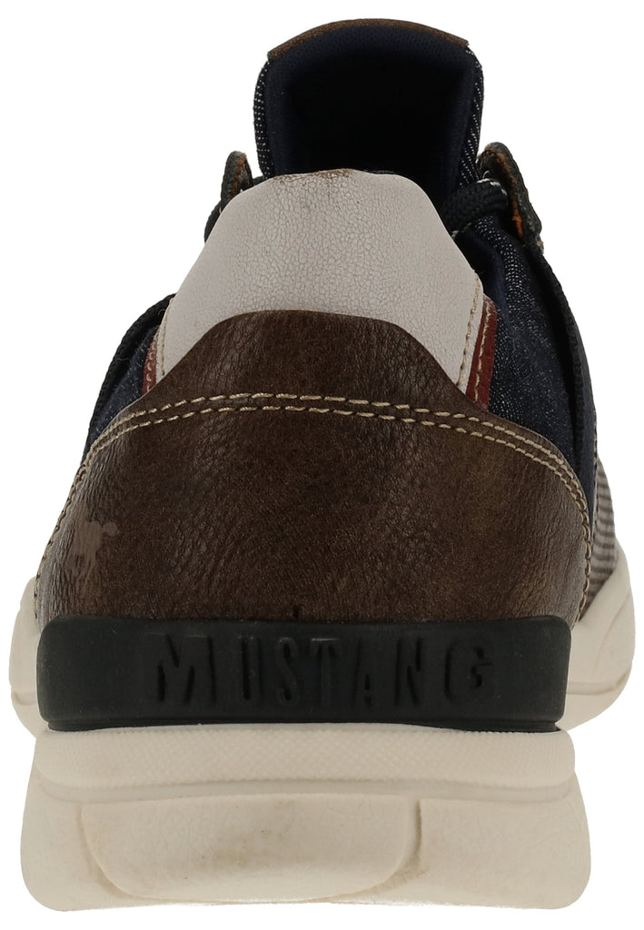 Mustang Halbschuhe Lederimitat/Textil Dunkelbraun