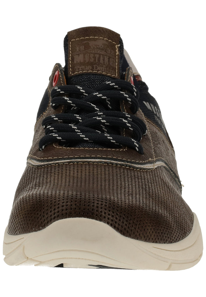 Mustang Halbschuhe Lederimitat/Textil Dunkelbraun
