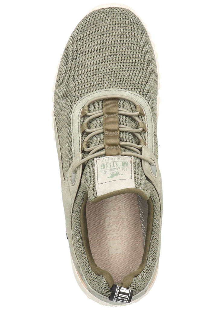 Mustang Halbschuhe Lederimitat/Textil Dunkelgrün