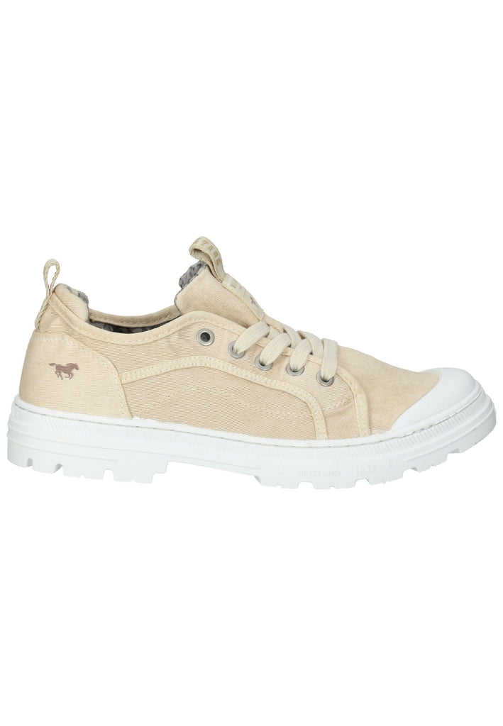 Mustang Halbschuhe Lederimitat/Textil Ivory