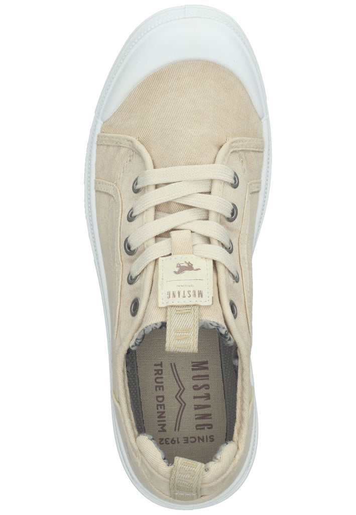 Mustang Halbschuhe Lederimitat/Textil Ivory