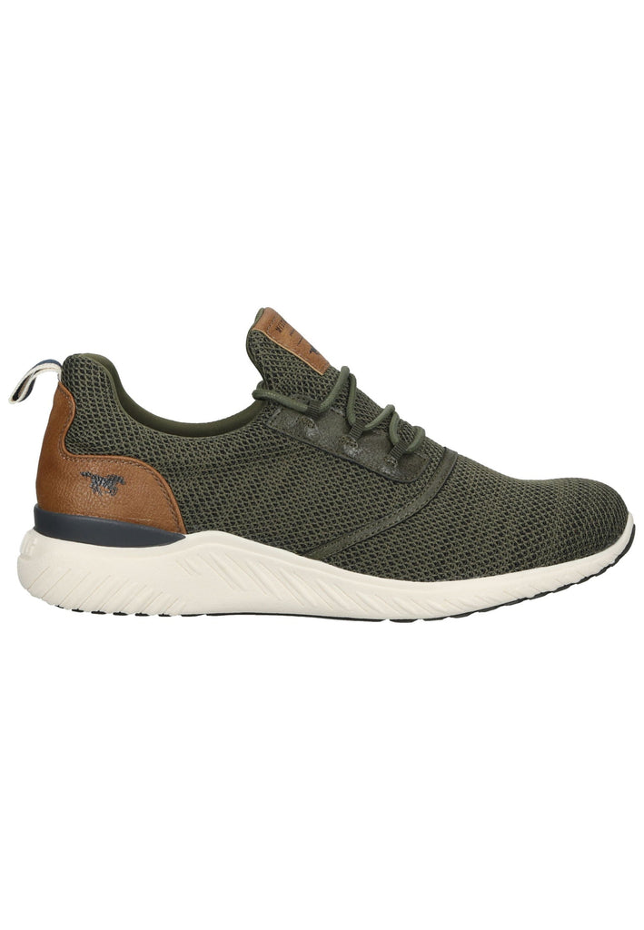 Mustang Halbschuhe Lederimitat/Textil Khaki