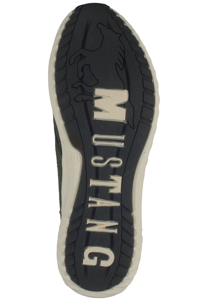 Mustang Halbschuhe Lederimitat/Textil Khaki