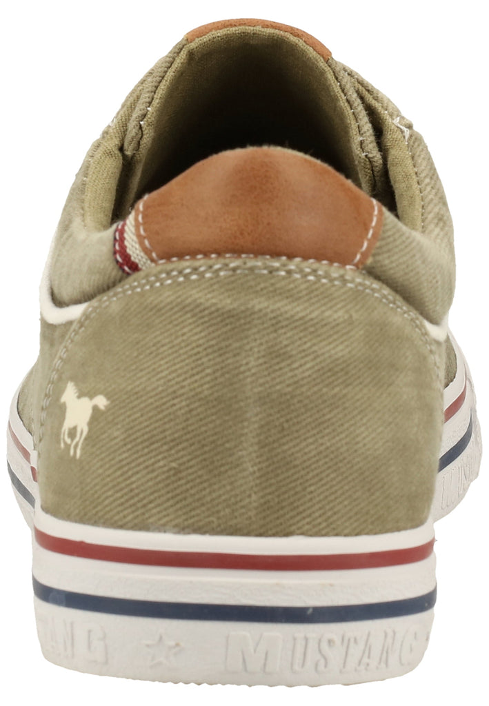 Mustang Halbschuhe Lederimitat/Textil Khaki