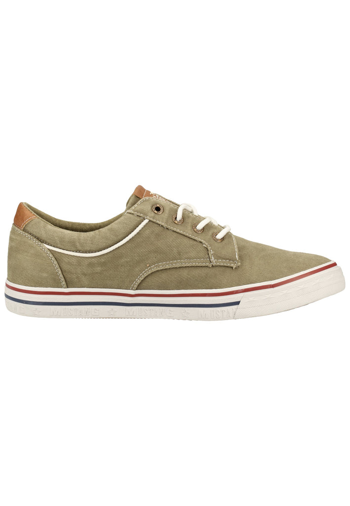 Mustang Halbschuhe Lederimitat/Textil Khaki