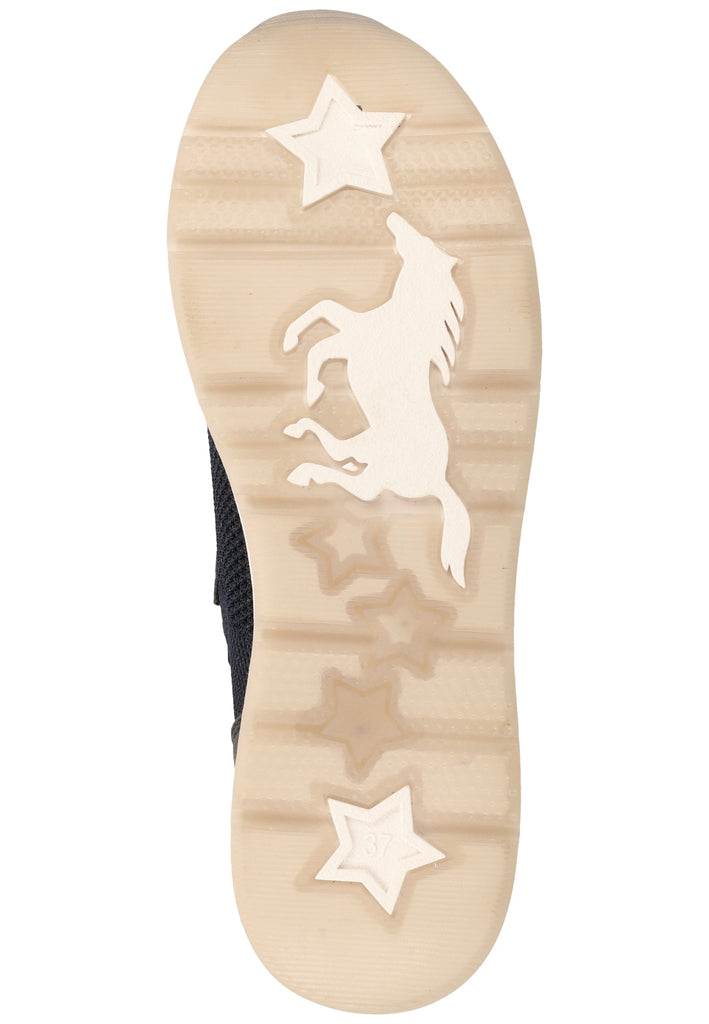 Mustang Halbschuhe Lederimitat/Textil Navy
