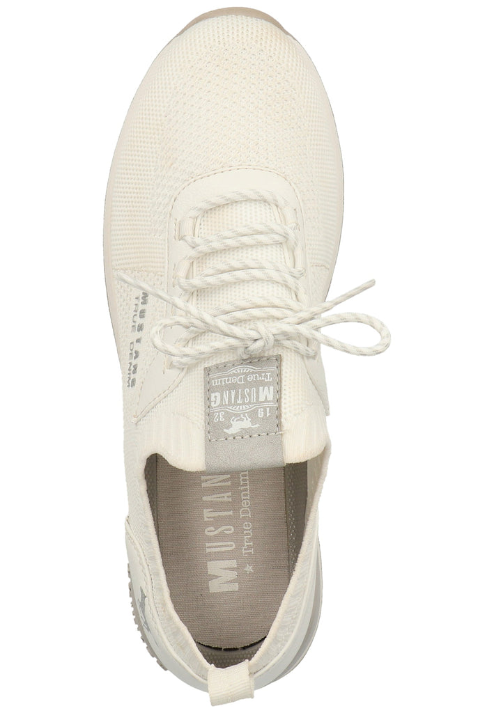 Mustang Halbschuhe Lederimitat/Textil Weiß