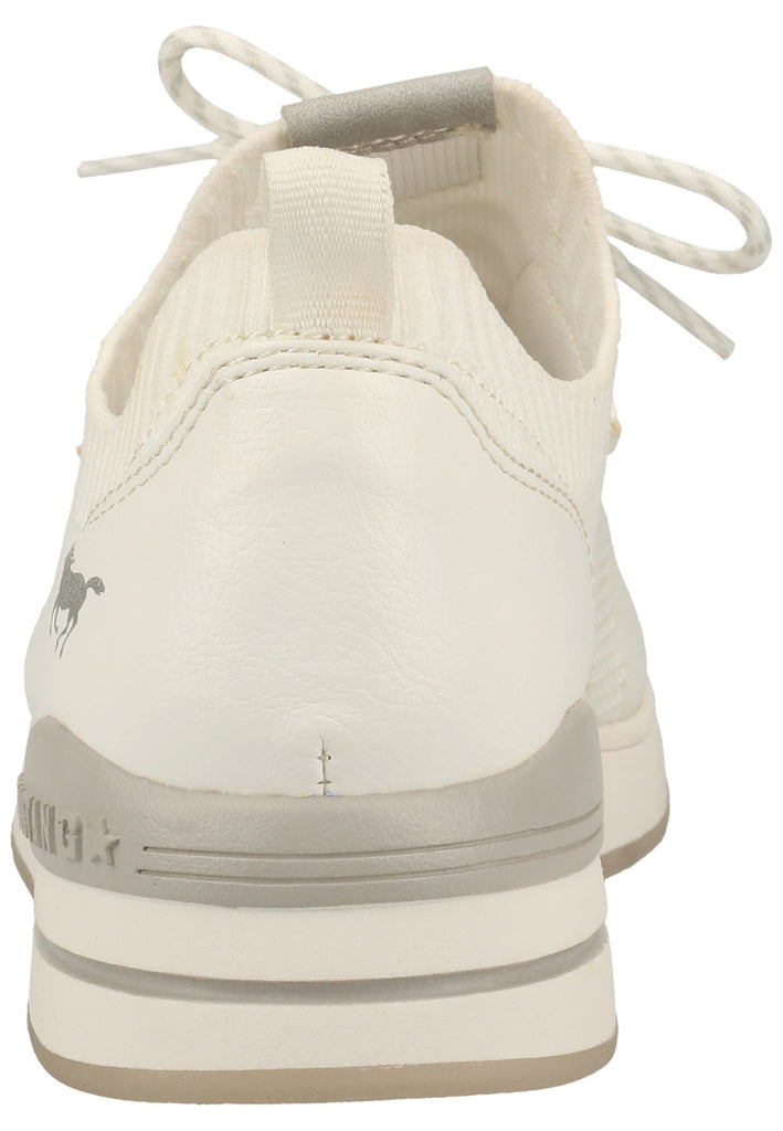 Mustang Halbschuhe Lederimitat/Textil Weiß