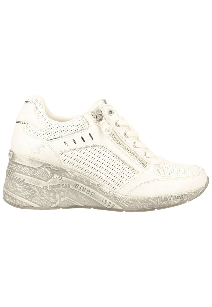 Mustang Halbschuhe Lederimitat Weiß