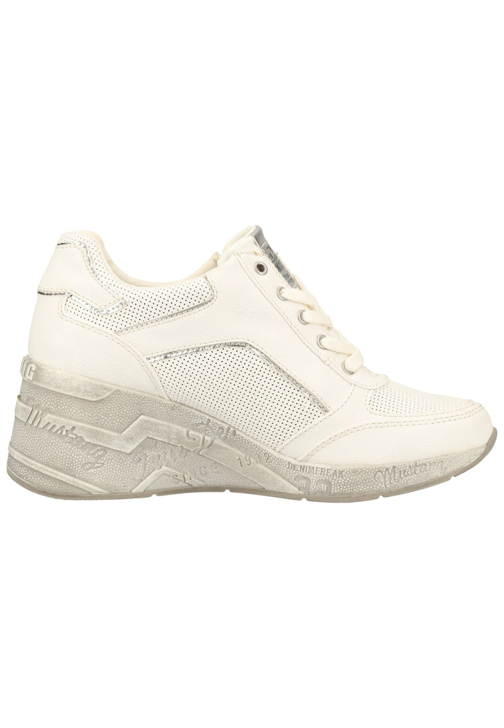 Mustang Halbschuhe Lederimitat Weiß