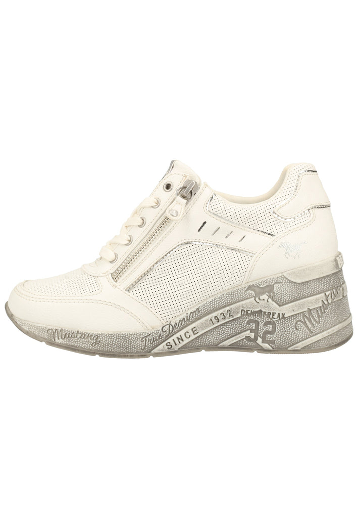 Mustang Halbschuhe Lederimitat Weiß