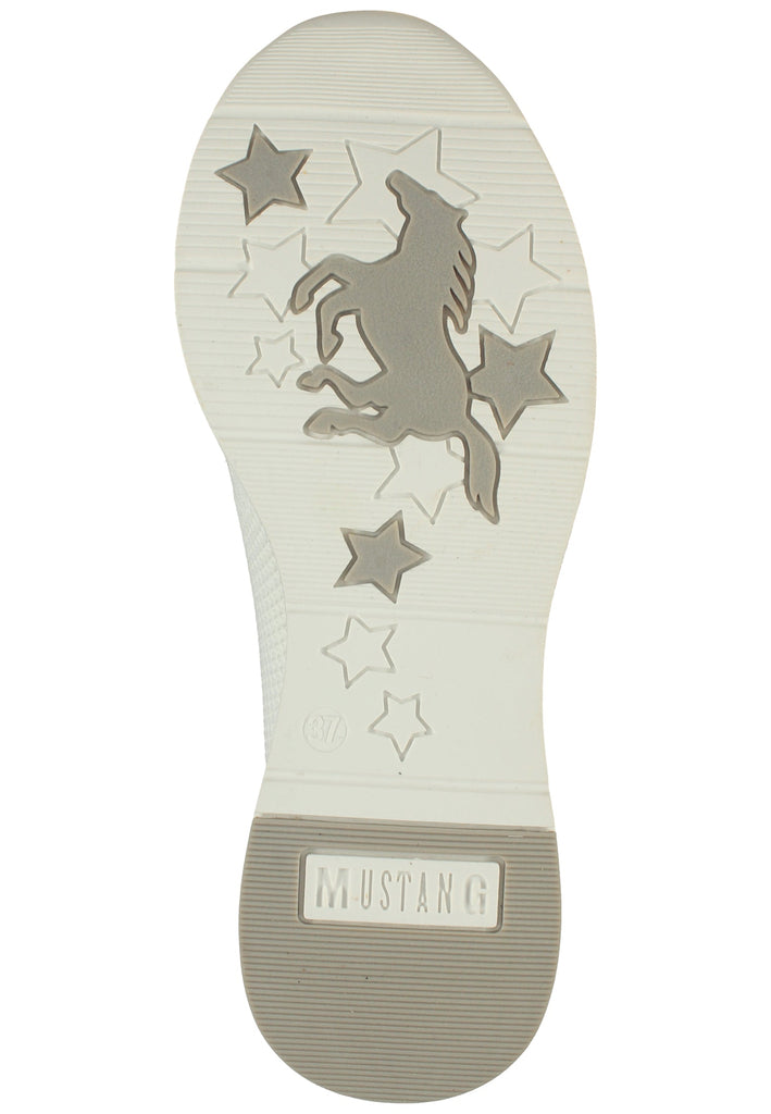 Mustang Halbschuhe Textil Weiß