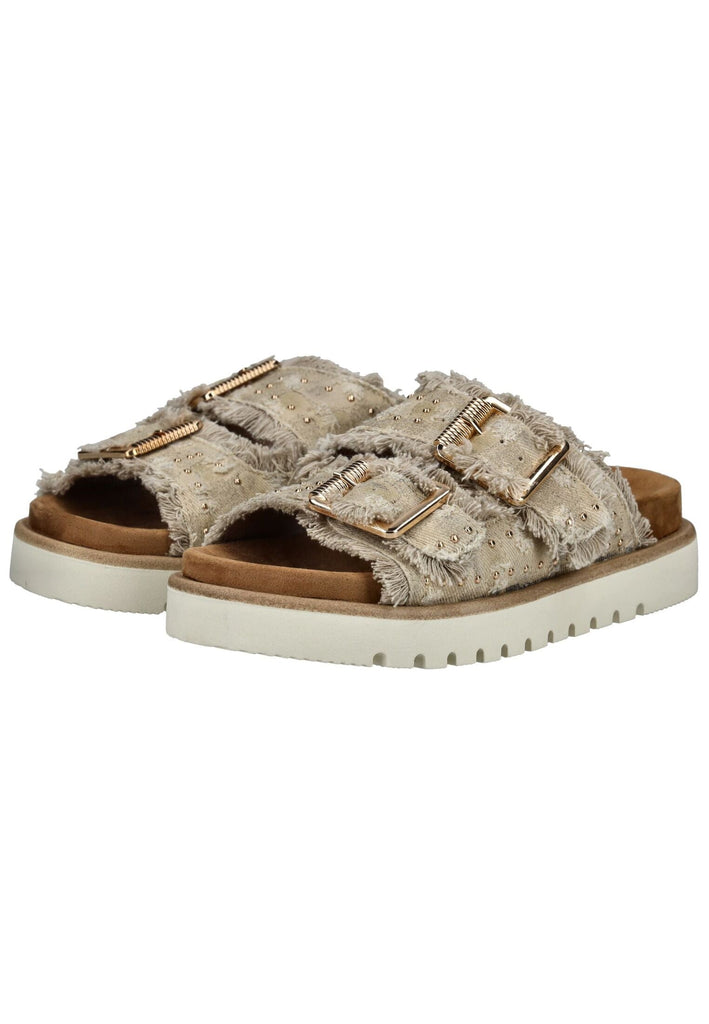 Mustang Pantoletten Lederimitat Beige