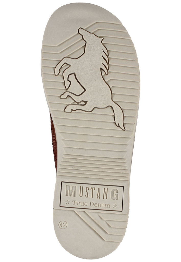 Mustang Pantoletten Lederimitat Cognac