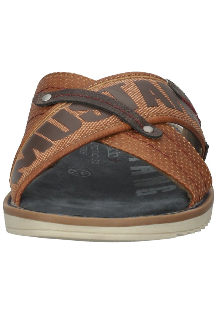 Mustang Pantoletten Lederimitat Cognac