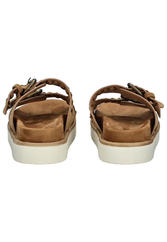 Mustang Pantoletten Lederimitat/Textil Hellbraun