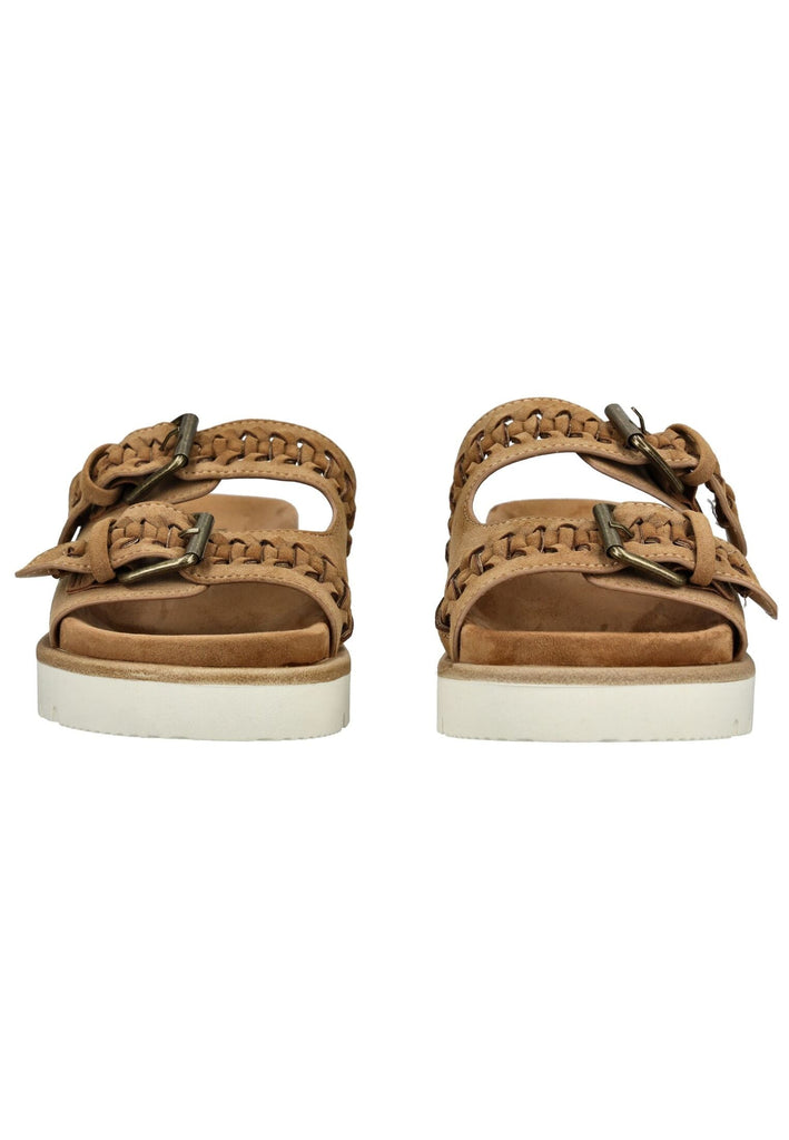 Mustang Pantoletten Lederimitat/Textil Hellbraun