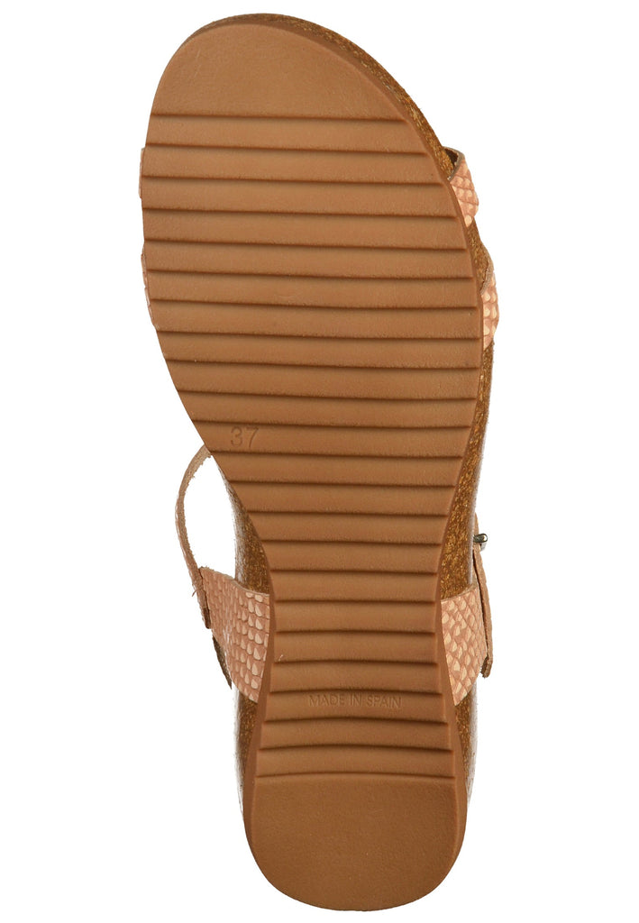 Mustang Sandalen Glattleder Beige