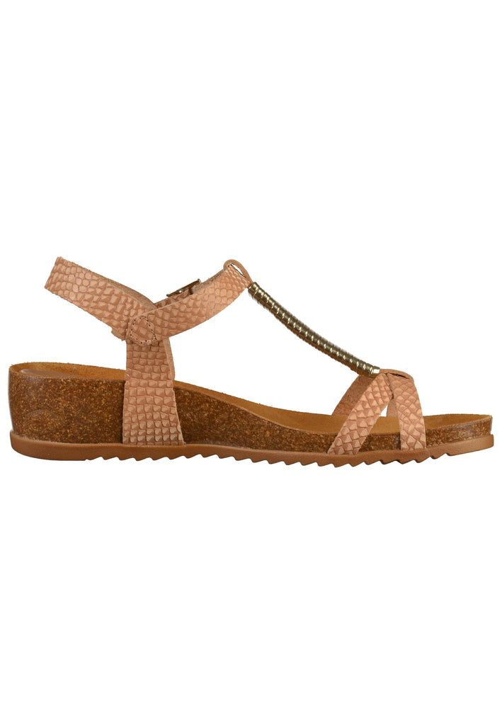 Mustang Sandalen Glattleder Beige